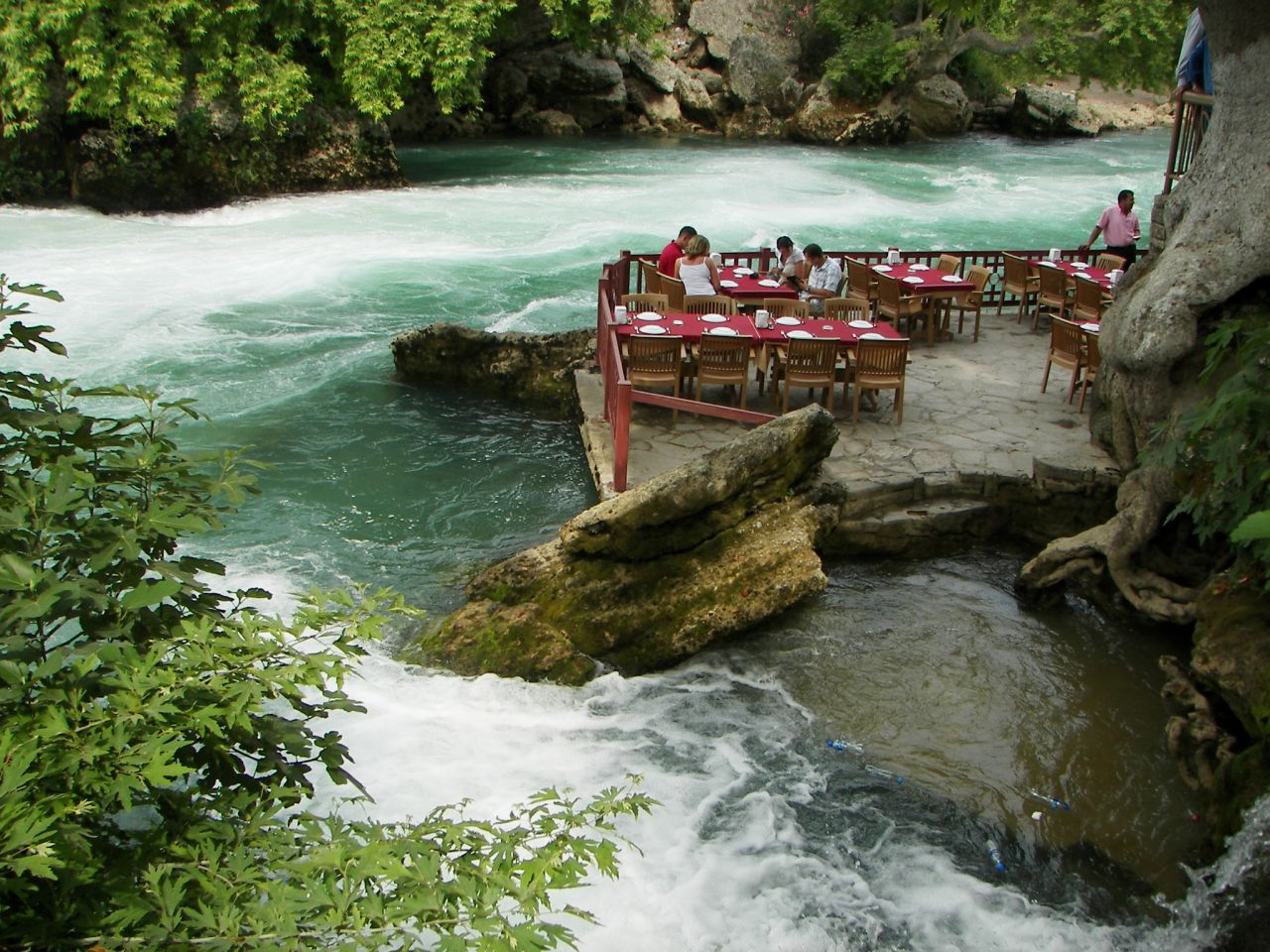 a famous Manavgat waterfall - waterfall near the desert